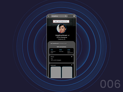 User Profile 006 app clean dailyui dailyuichallenge design typography ui ux
