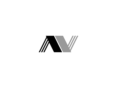 AV branding design icon logo minimal vector