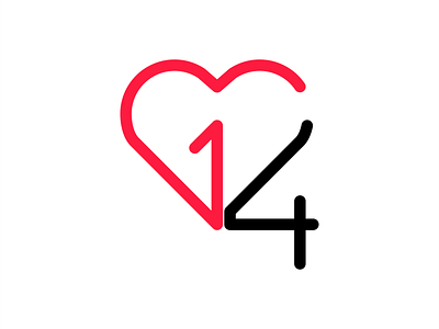 14/ Heart design graphic design icon illustrator logo minimal vector