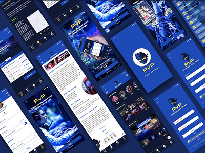 Player Vs Player app design esports event gaming logo ui