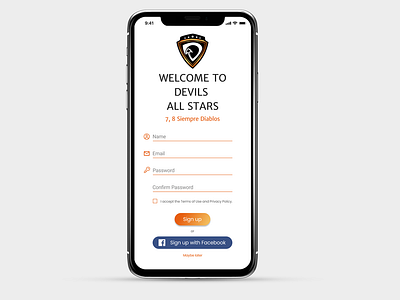 Sign up Screen