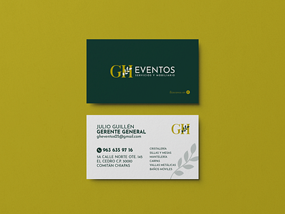 Branding: GH Eventos branding businesscard identitydesign logodesign logotype