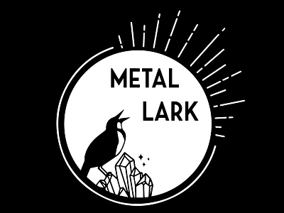Metal Lark Logo branding design flat illustrator logo typography vector
