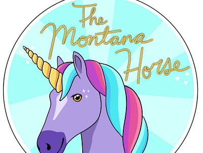 The Montana Horse branding design illustrator logo stickers typography vector