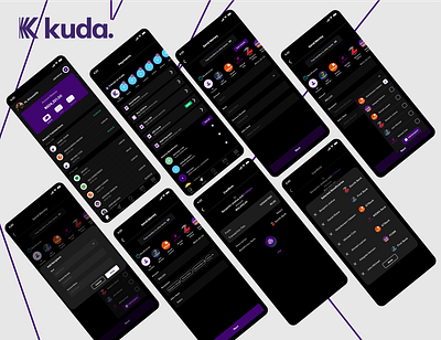 Dark Mode screens || KUDA-MFB-Bulk-Transfer-Feature design ui ux