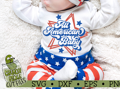 All American Baby SVG Cut File cricut cut file design silhouette cameo svg tshirt design vector