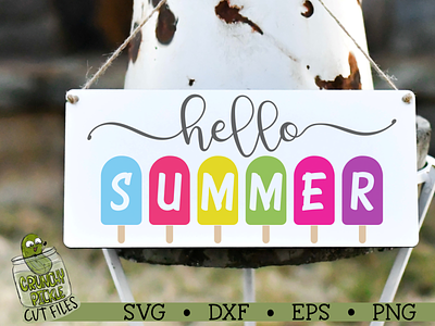 Hello Summer SVG File cricut cut file sign svg silhouette cameo sublimation svg tshirt design