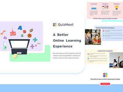 QuizMeet Landing Page