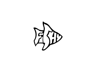 Fishy black branding design fish fish logo fishy graphic design illustration logo logo design personal brand vector white
