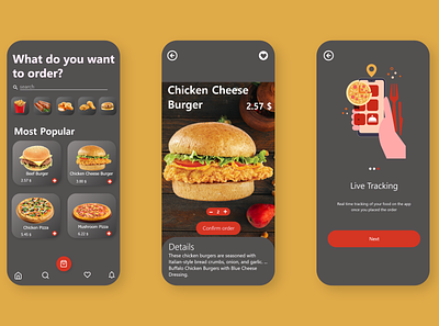Food App UI design mobile ui design ui ui ux design uidesign user interface design