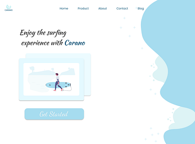 Carano Landing Page design illustration web
