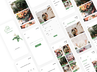 flower app @design @ui @web design app design flowers green ui ux web website