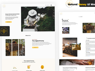 Natural honey ui @design @ui @web design app bee design honey technology ui ux web webdesign