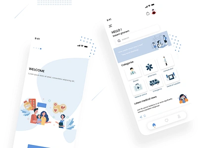 medical app (paramedic) @ui app icon illustration login medical onboarding pharmacy product page typography ui ux vector