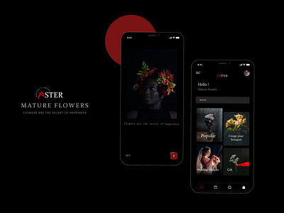 aster flower (ux) @ui app design flower plant ui ux