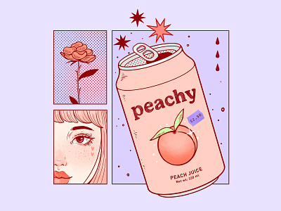 Peachy artwork brand identity branding cover art cover design graphic design illustration illustrator visual art