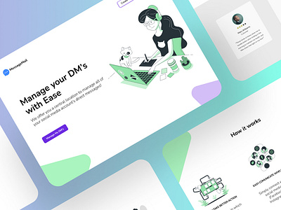 MessageMail logo mockup ui ux web web design website