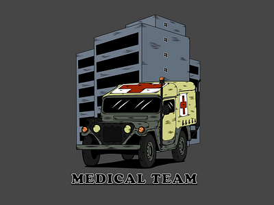 illustration car medical team car illustration medical medical design tshirt