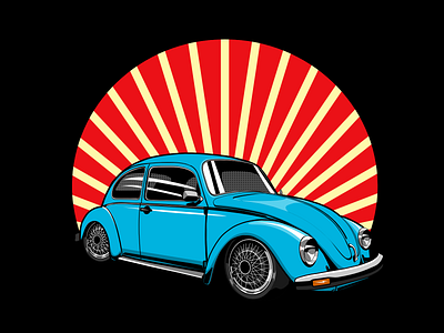 old car design illustration tshirt vector