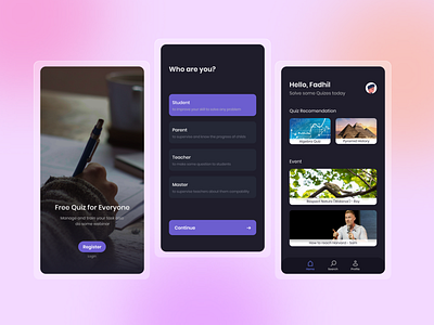 Quiz App Made by figma