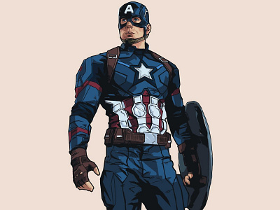 Captain America illustration animation design illustration vector