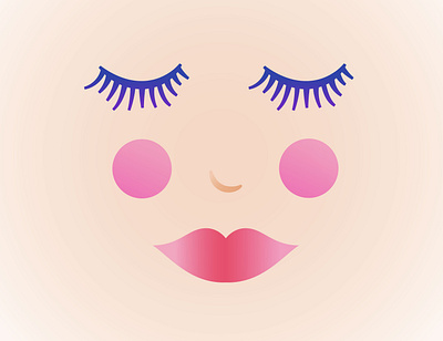 Blush Face art blush design emotion face feeling gradient graphic design illustration illustrator inner pastel pink reflection skin vector