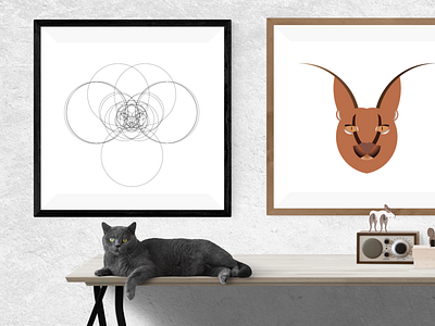 Caracal illustrations illustrator logo