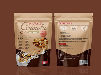 Túi zipper đáy đứng đựng ngũ cốc NAVAN Granola