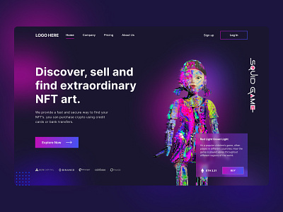 NFT Art Landing Page