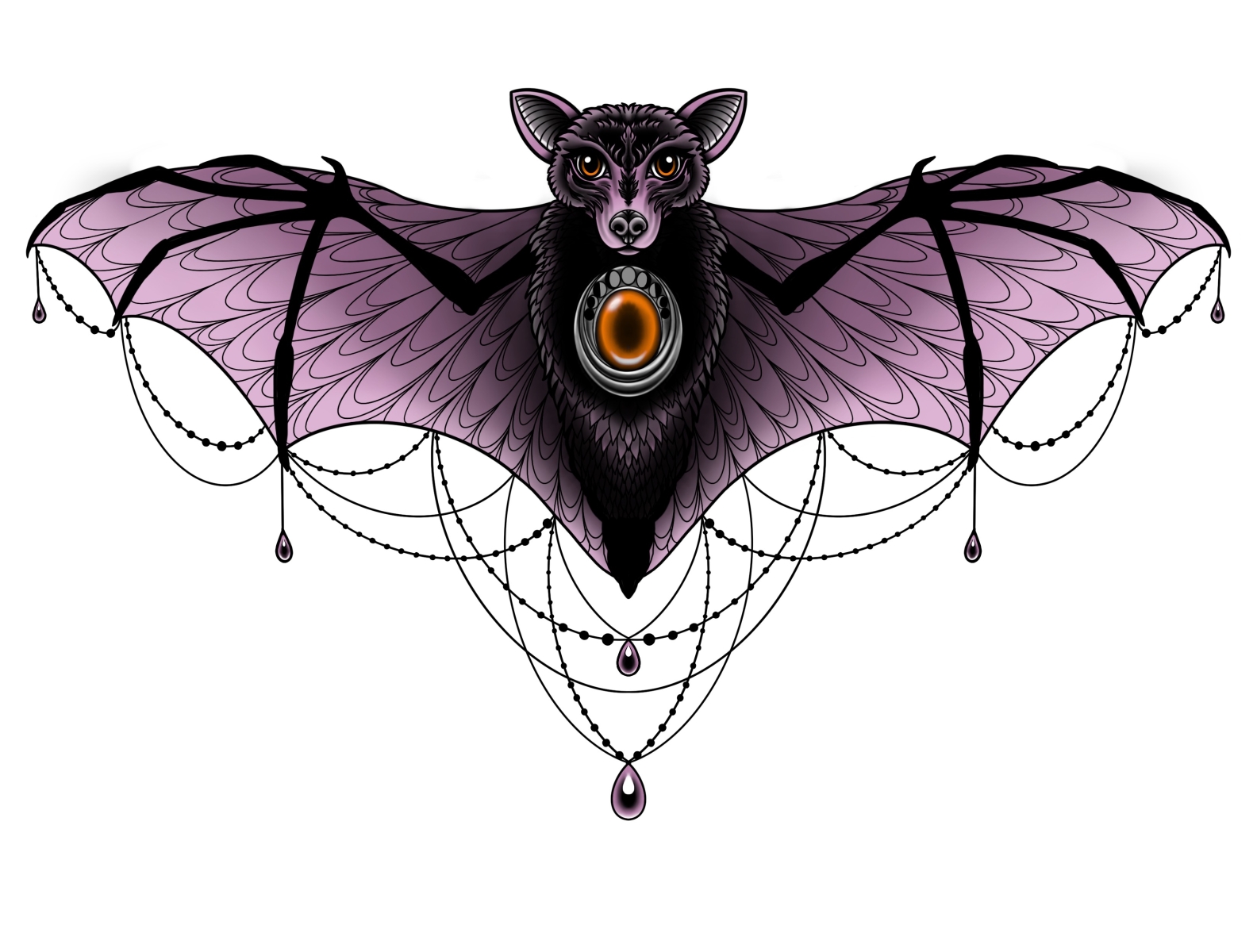 bat with skull digitally drawn tattoo by BornAngelAuthor on DeviantArt