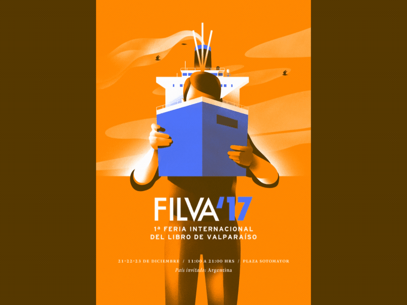 Filva ´17 2017 2d afiche animation book cerro fair feria filva libro valparaiso valpo
