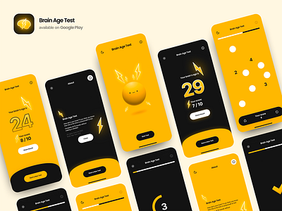 brainagtest app game illustration logo mobile mobile app design mobile games product design ui ui design ux ui