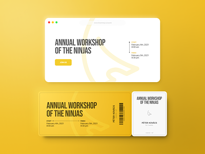 TicketNinja - Promotional Design concept design graphics illustration logo promotional material ticket ui design visual design visuals web