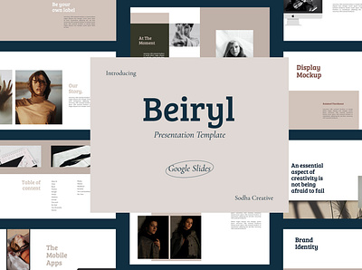 Beiryl Presentation Template branding brandingkit design googleslides illustration keynote trending typography welcomekit