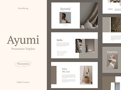 Ayumi Presentation Template branding brandingkit design googleslides keynote moodboard powerpoint presentation template