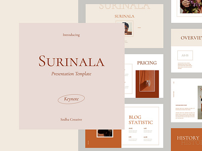 Surinala Keynote Template branding brandingkit design googleslides illustration keynote moodboard powerpoint presentation template