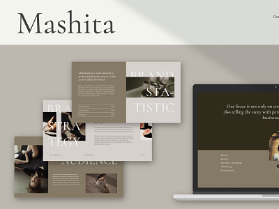 Mashita branding brandingkit design googleslides keynote moodboard powerpoint presentation template trending typography welcomekit