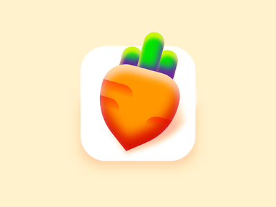 Carrot App app bevel big sur carrot icon illustraion logo