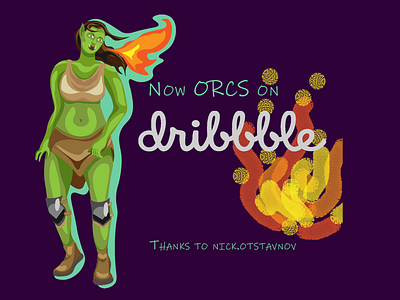 Just an orc on Dribbble says "hello"