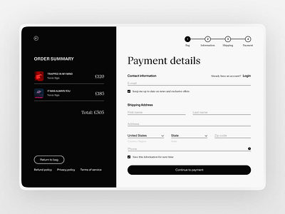 Payment details e commerce ecommerce payment ui ui design ux
