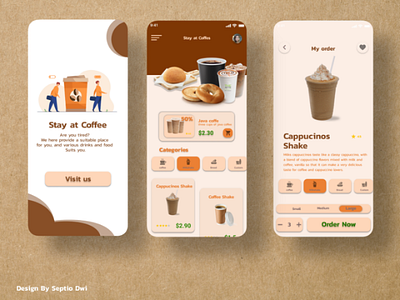 Stay at coffe frontend developer mobile apps design ui design uiux design