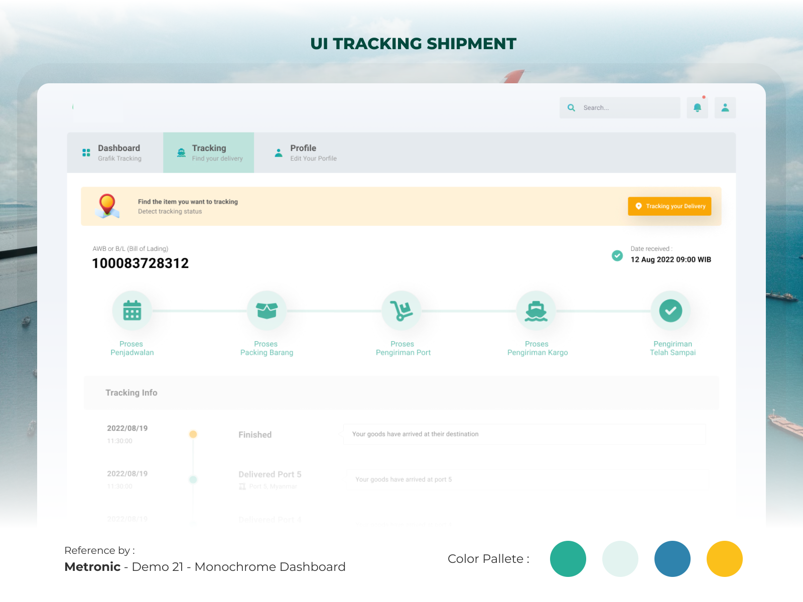 UI Tracking Shipment By You Labs On Dribbble