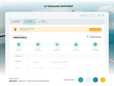 UI Tracking Shipment cms design landing page shipment tracking shipment ui design ui mobile uiux design