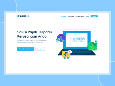 Pajak.io Website Redesign - Homepage clean ui design herosection homepage homepage ui landingpage uiux uiuxdesign ux uxui webdesign website website concept
