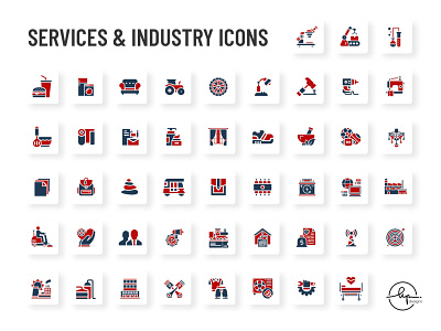 Services & industry icon - Icons design