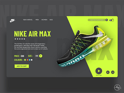 Nike Shoe Store - Hero section UI Design