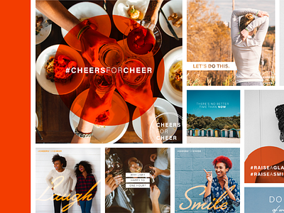 Cheers for Cheer social media assets branding charity design graphic design non profit purpose driven social media social media assets