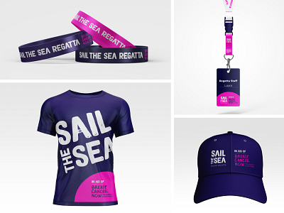 Sail the Sea Sailing regatta apparel branded collateral branding campaign charity design graphic design illustration merchandise mockup sailing sailing regatta visual identity