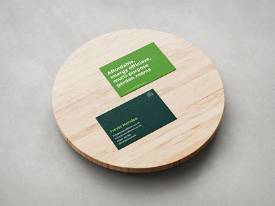 Great Additions - sustainble garden rooms provider brand material branded collateral branding business cards construction design graphic design illustration logo mock ups sme sustainability sustainable visual identity