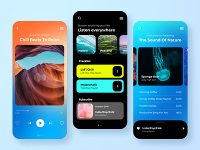 Music Player Concept app concept mobile music player ui ux web web design website